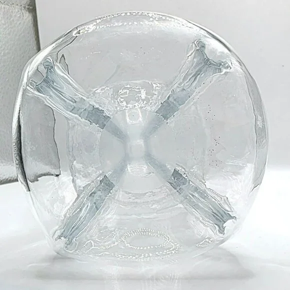 VTG Holmegaard Kluk Alcohol Decanter Danish Stopper Pinch Art Glass Blue Tint - Picture 15 of 15